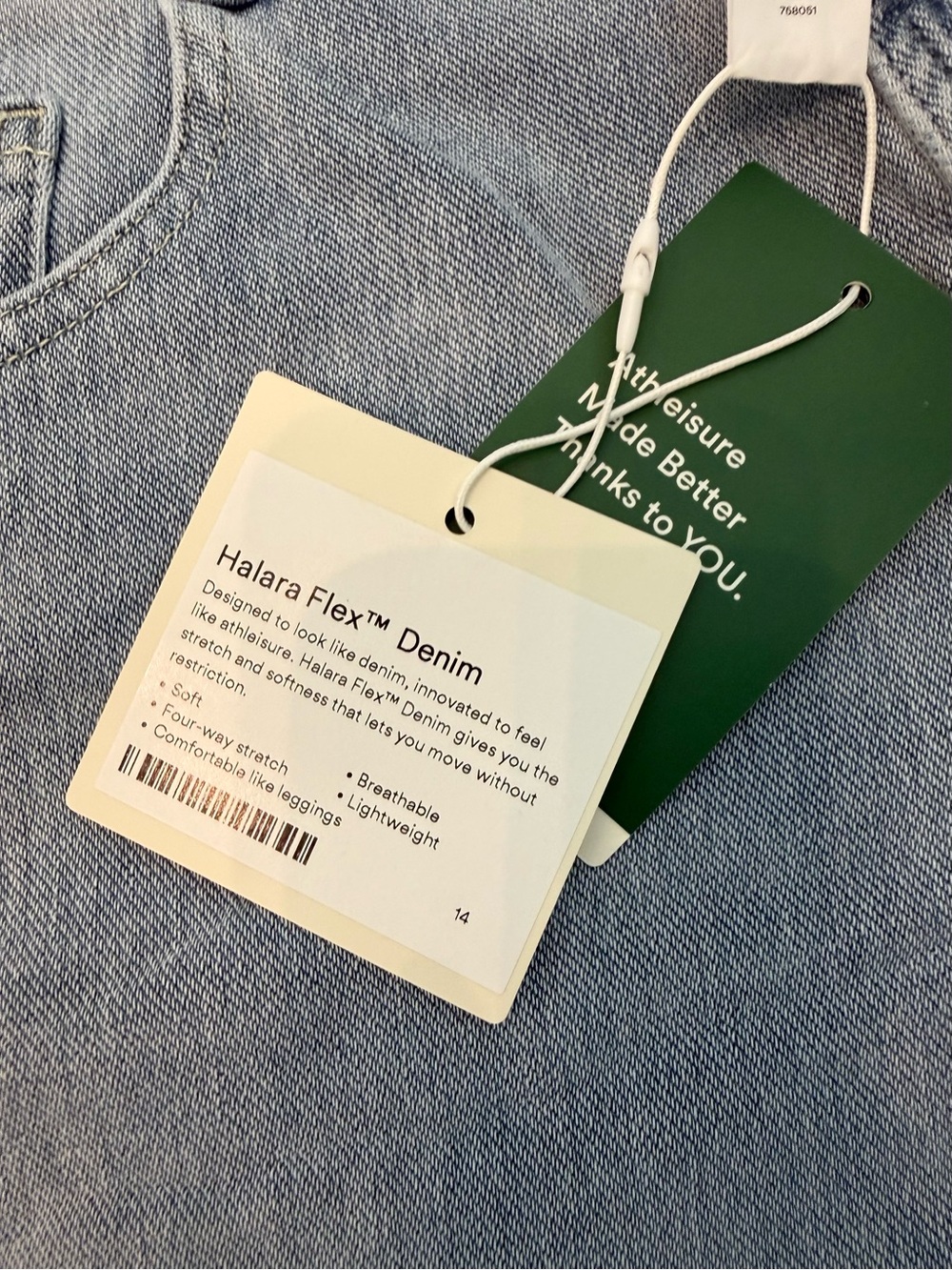NWT Halara Wide Leg Asymmetrical Denim Size Small - Picture 4 of 5